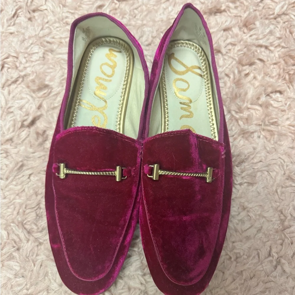 Sam Edelman Magenta Pink Loafers 9 - Picture 3 of 4